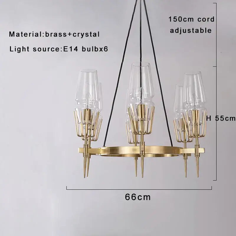 Bronze Crystal Pendant Lamp