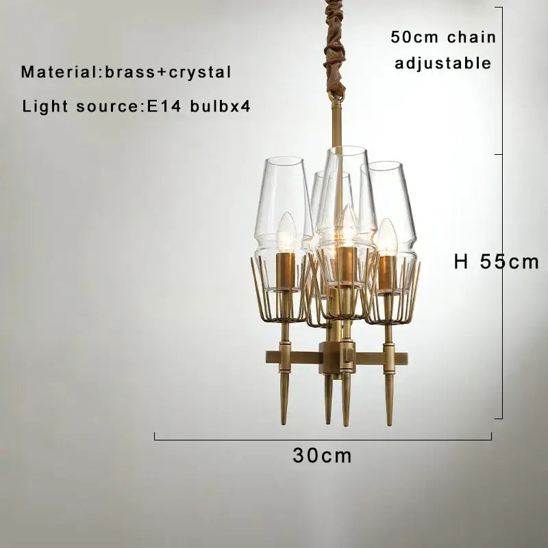 Bronze Crystal Pendant Lamp