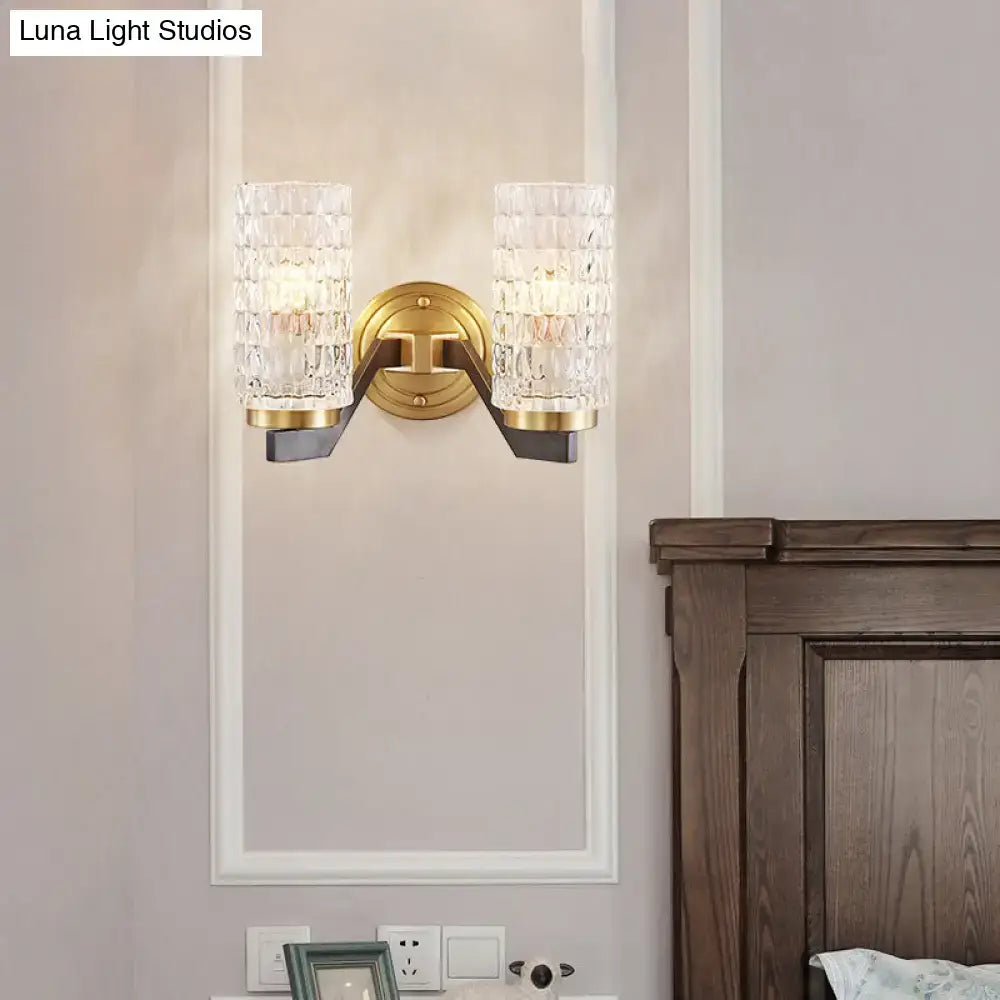 Crystal Flush Wall Sconce