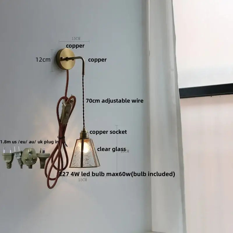 Brass Cube LED Wall Light