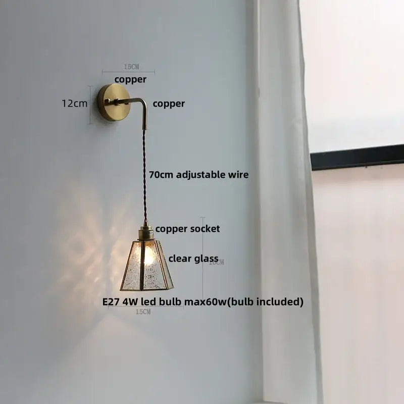 Brass Cube LED Wall Light