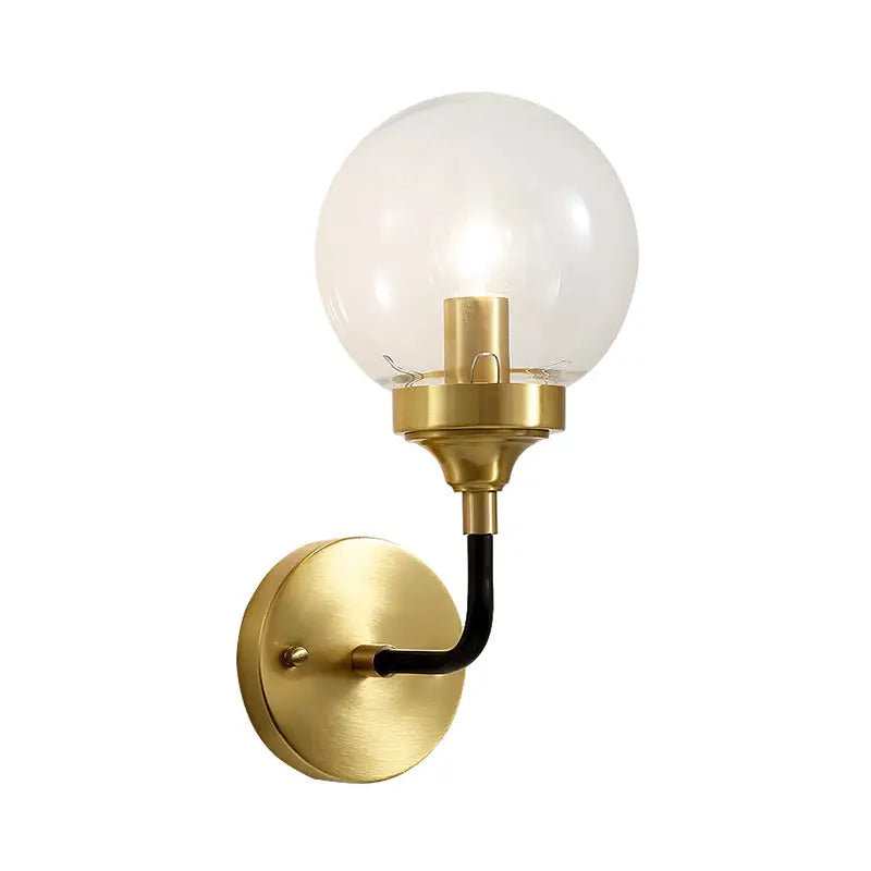 Brass Curved Wall Sconce