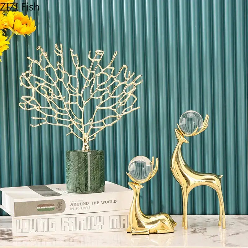Brass Deer Desk Ornament