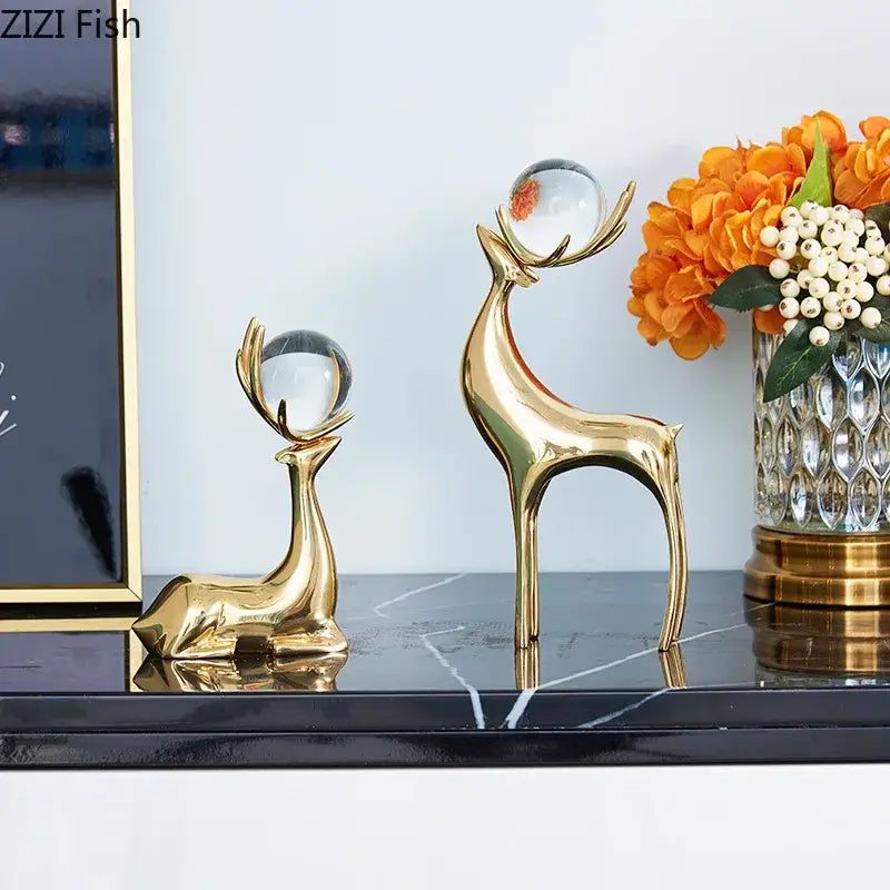 Brass Deer Desk Ornament