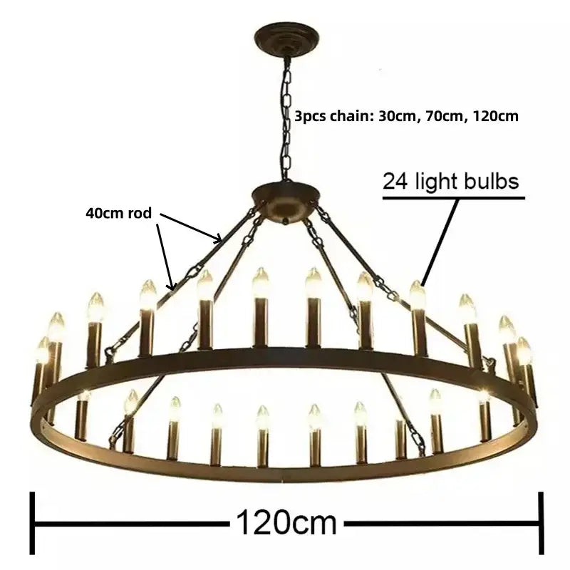 Brass Double Tier Chandelier