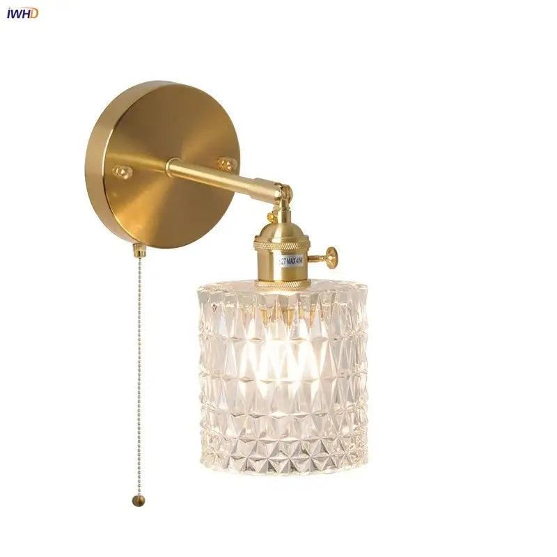 Brass E27 LED Wall Sconce
