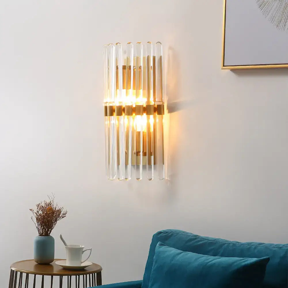 Brass Crystal Sconce Lamp