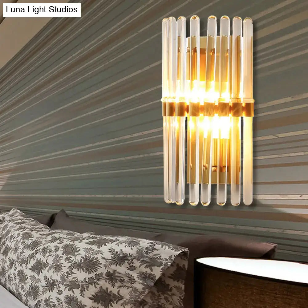 Brass Crystal Sconce Lamp