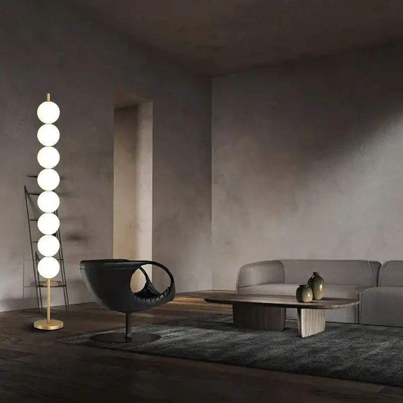 Brass Sphere Floor Lamp