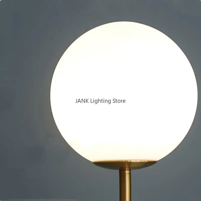 Brass Glass Ball Floor Lamp