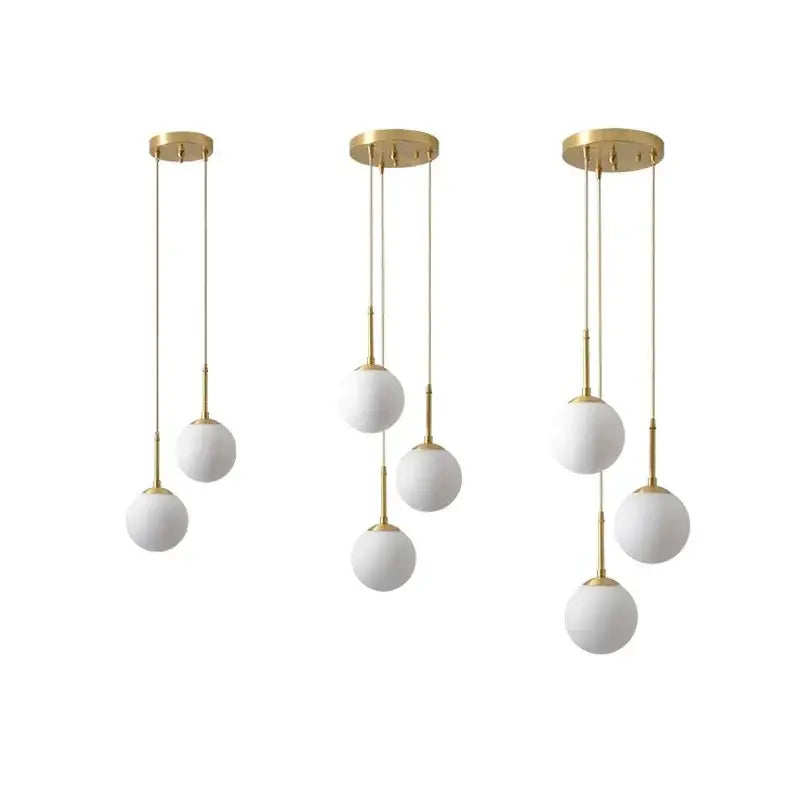 Brass Glass LED Chandelier