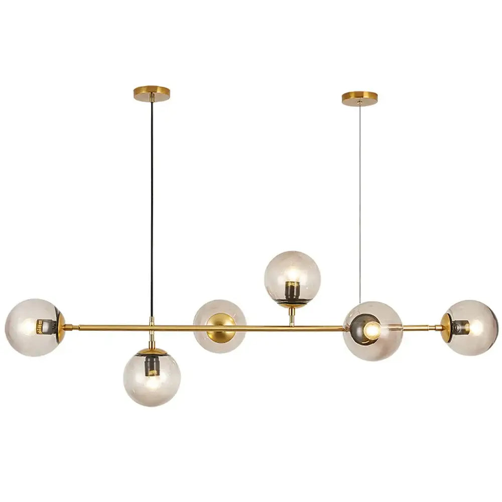 Brass Glass Chandelier Light Horizontal or Vertical