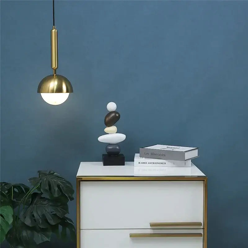 Brass Glass Pendant Chandelier For Parlors Studies