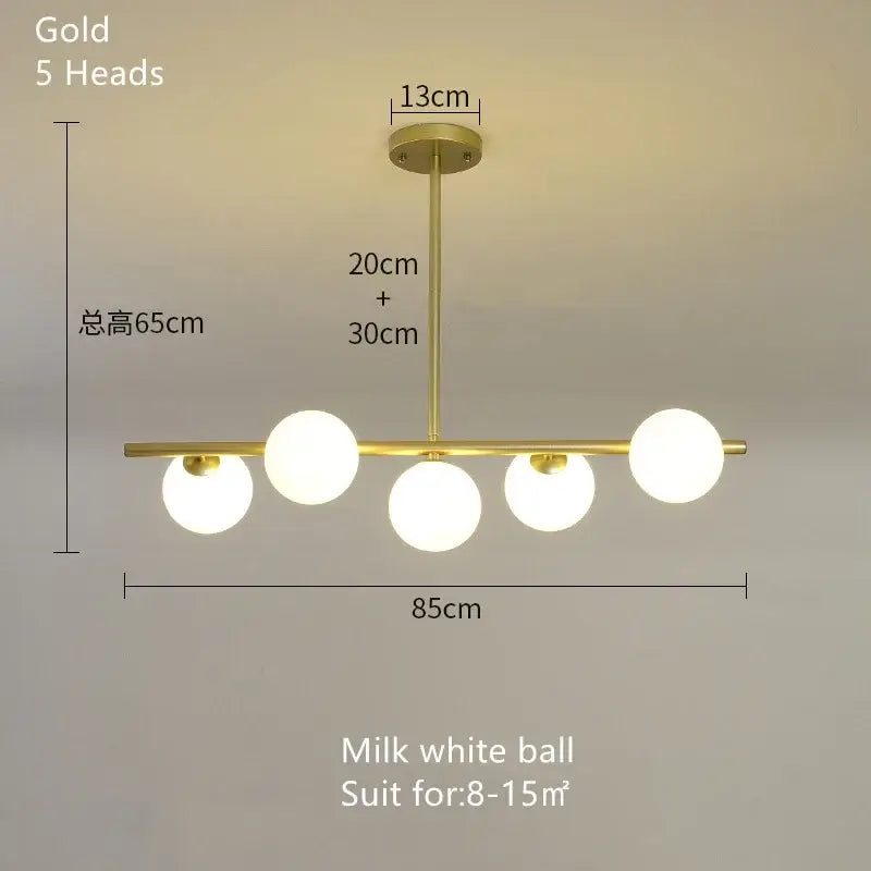 Glass Globe Pendant Chandelier