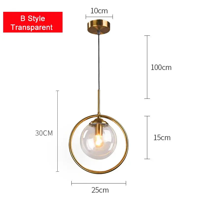 Amber Glass Bedroom Pendant Set
