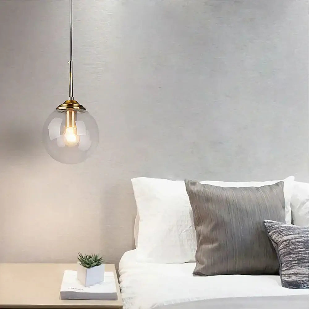 Amber Glass Bedroom Pendant Set