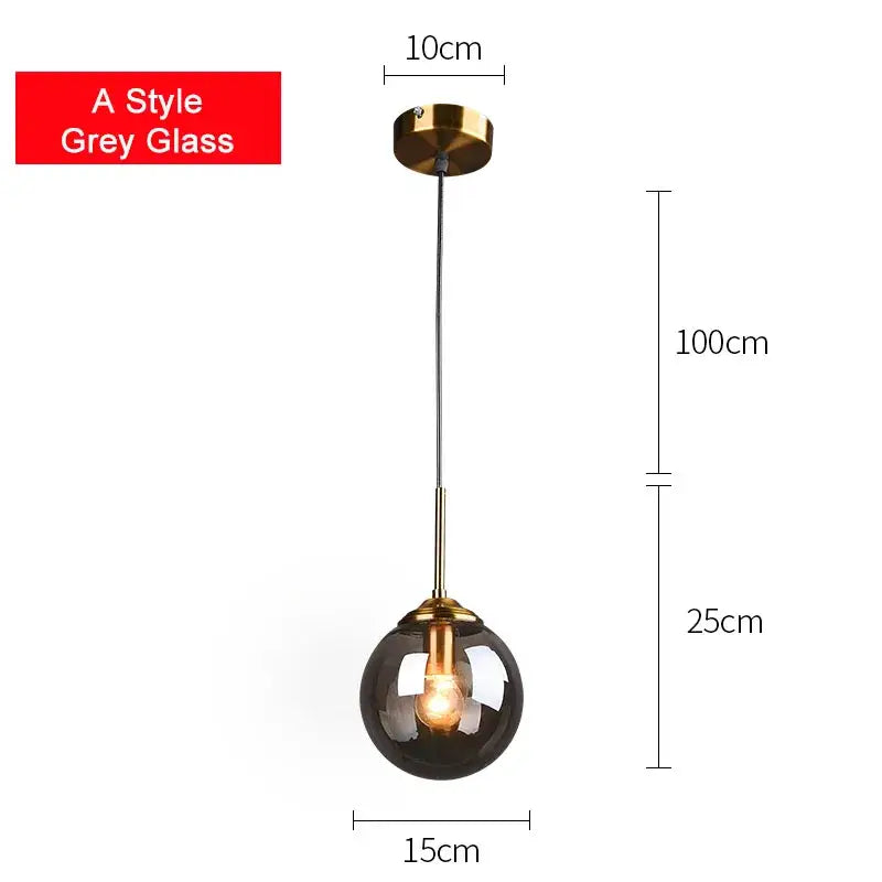 Amber Glass Bedroom Pendant Set