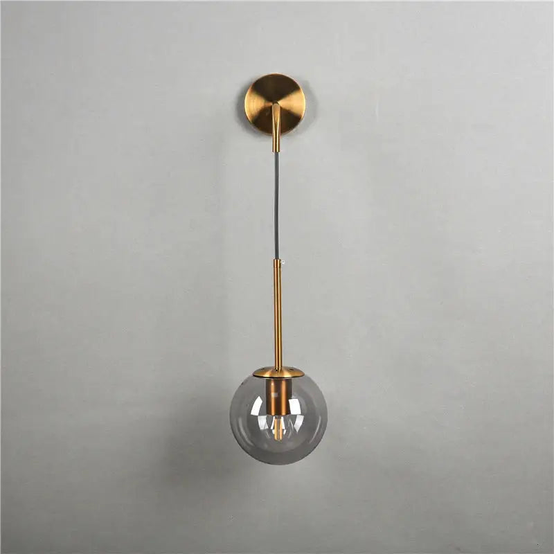 Amber Globe Wall Lamp