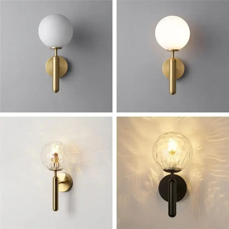 Brass Glass Globe Lamp