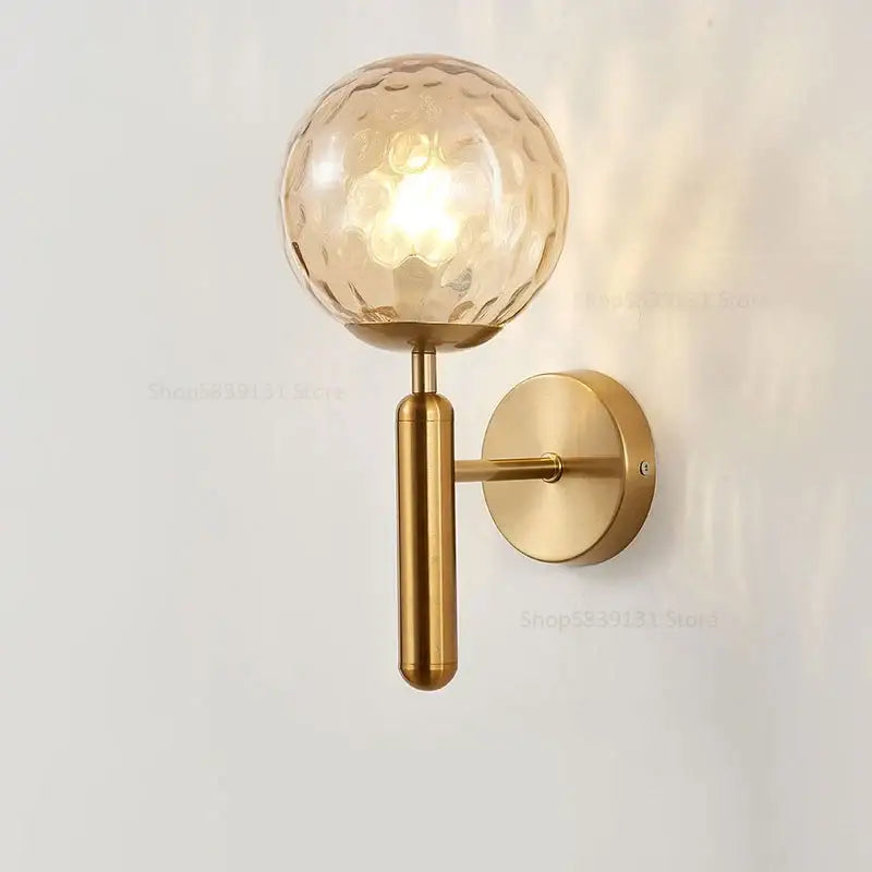 Brass Glass Globe Lamp