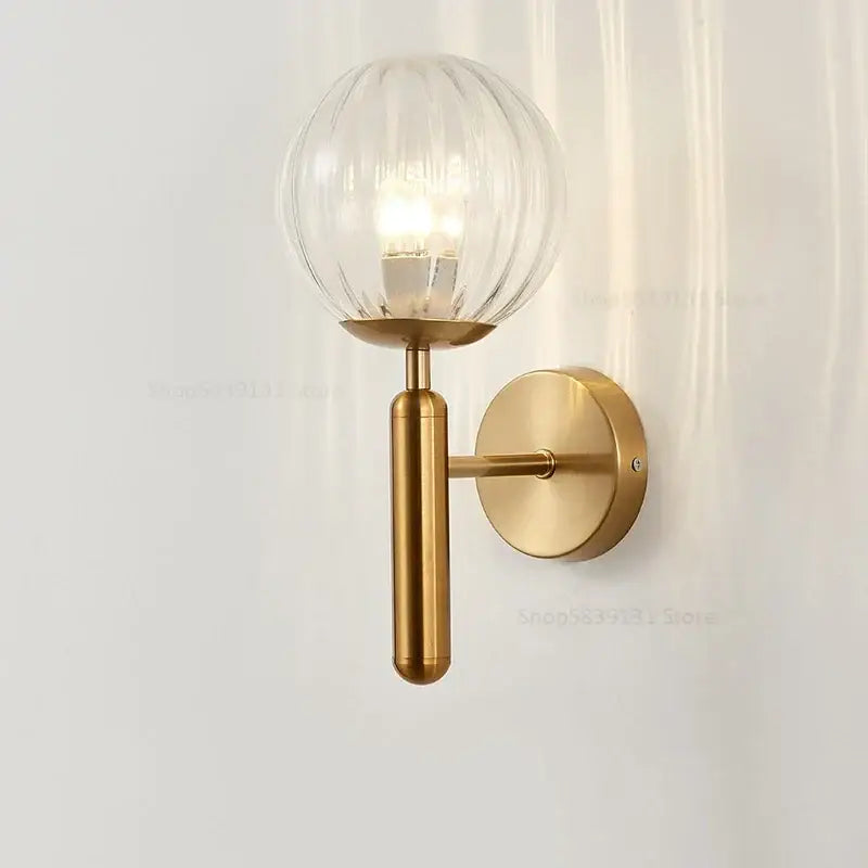 Brass Glass Globe Lamp