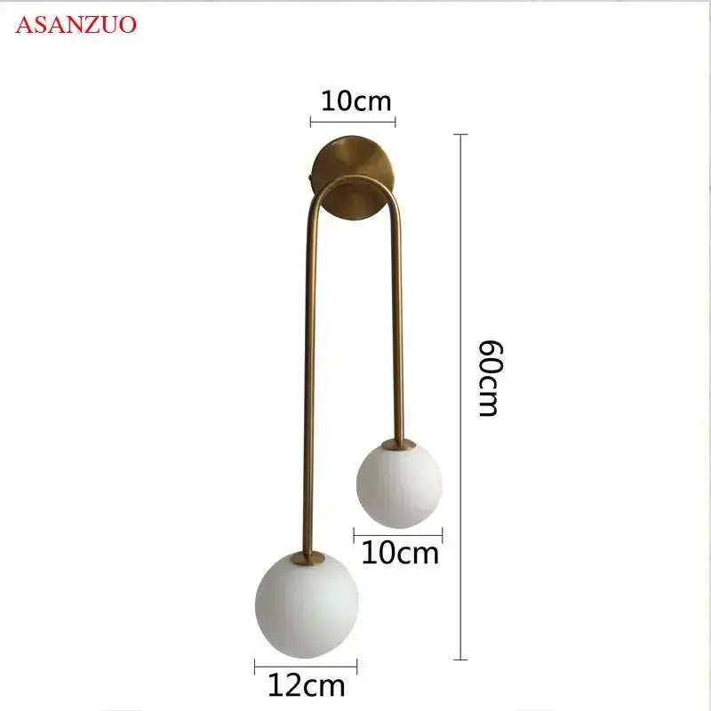 Brass LED Wall Sconce with Dual Adjustable Bulbs