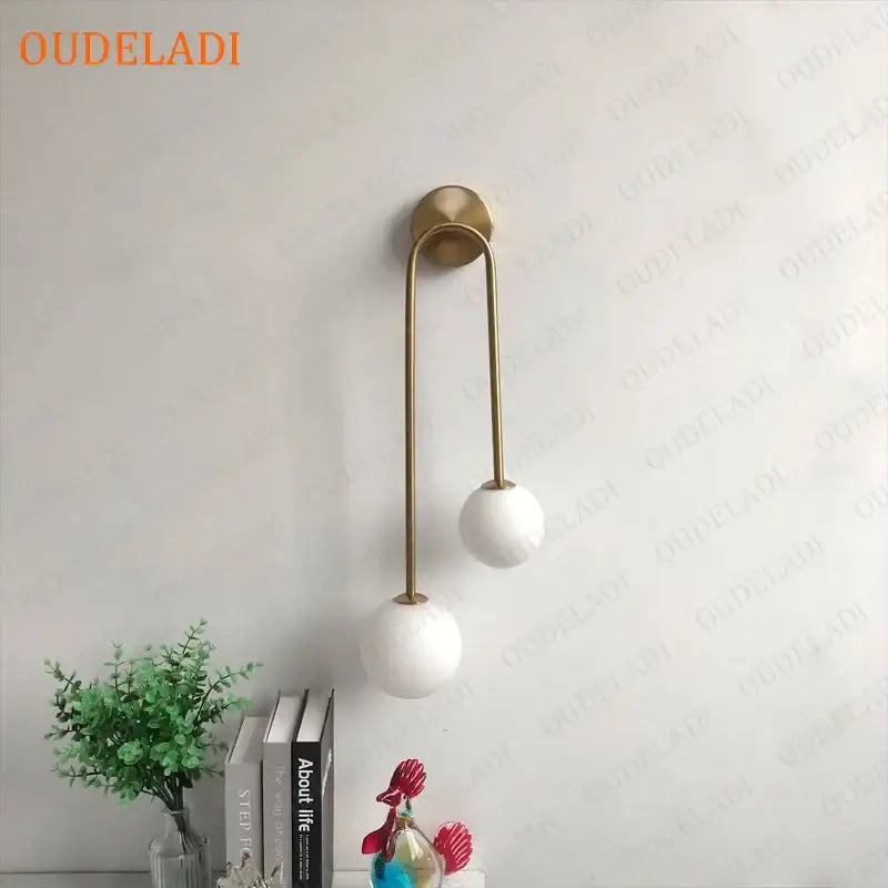 Brass LED Wall Sconce with Dual Adjustable Bulbs