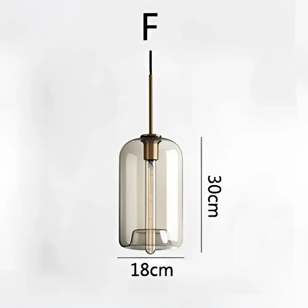 Brass Minimalist Glass Chandelier