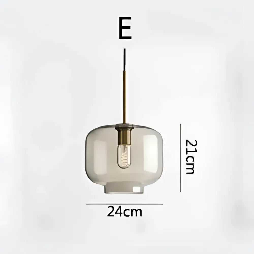 Brass Minimalist Glass Chandelier