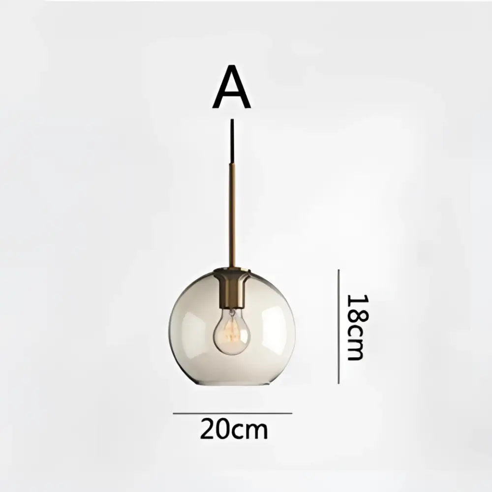 Brass Minimalist Glass Chandelier