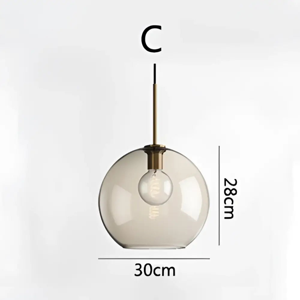 Brass Minimalist Glass Chandelier