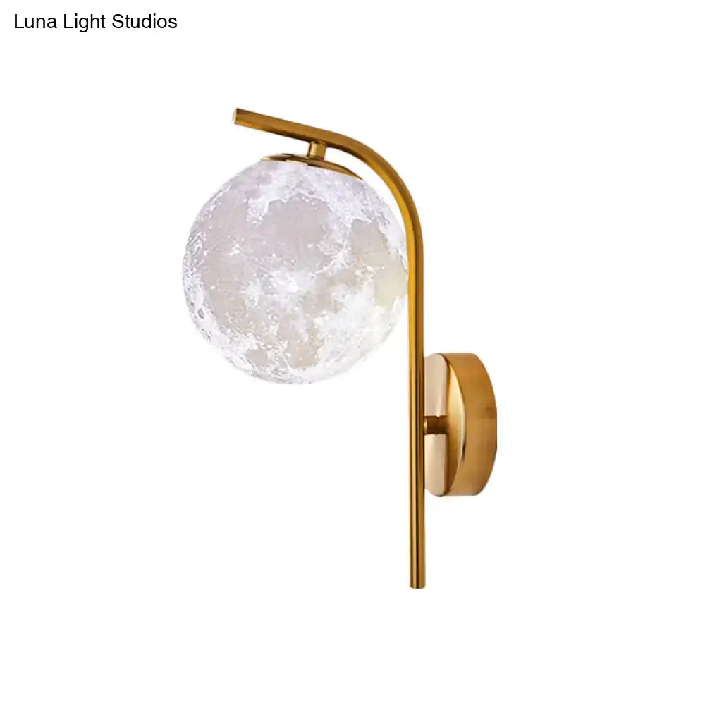 Brass Frosted Bedside Lamp