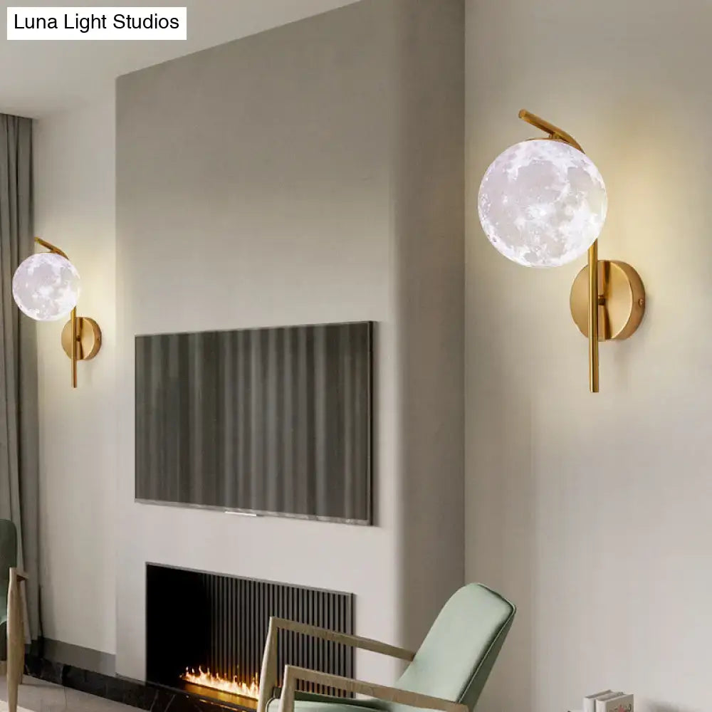 Brass Frosted Bedside Lamp