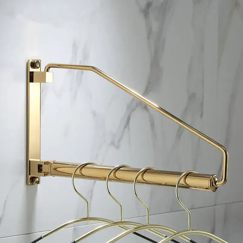 Gold Wall Clothing Rack