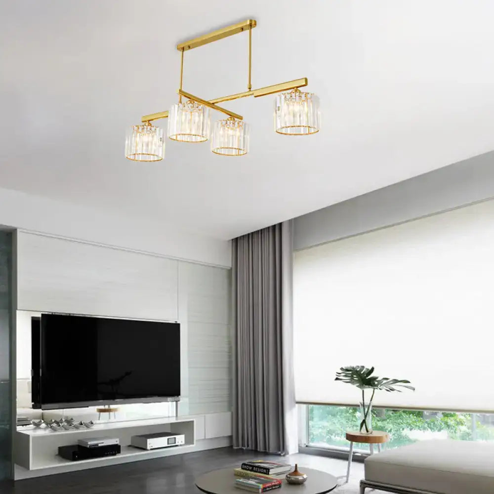 Brass Crystal Hanging Light