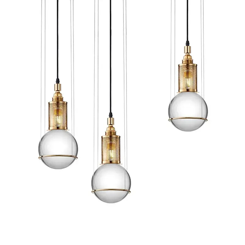 Brass Crystal Ball Pendant