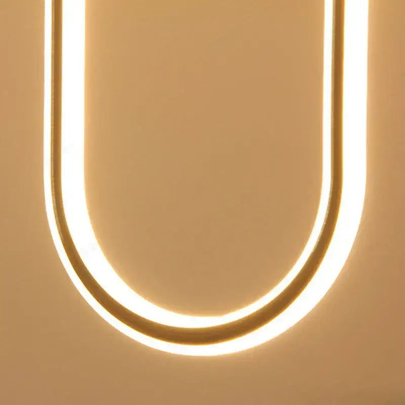 Brass U-Shaped Bar Chandelier