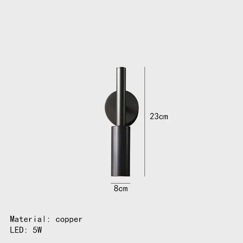 Brass Cylindrical Wall Sconce