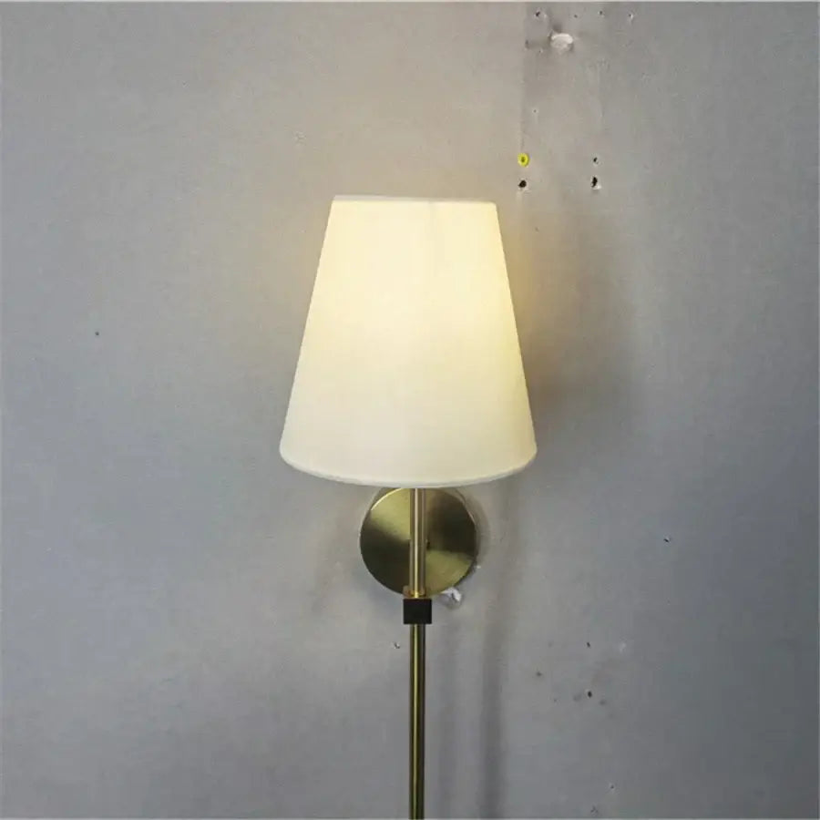 Brass Fabric Shade Sconce