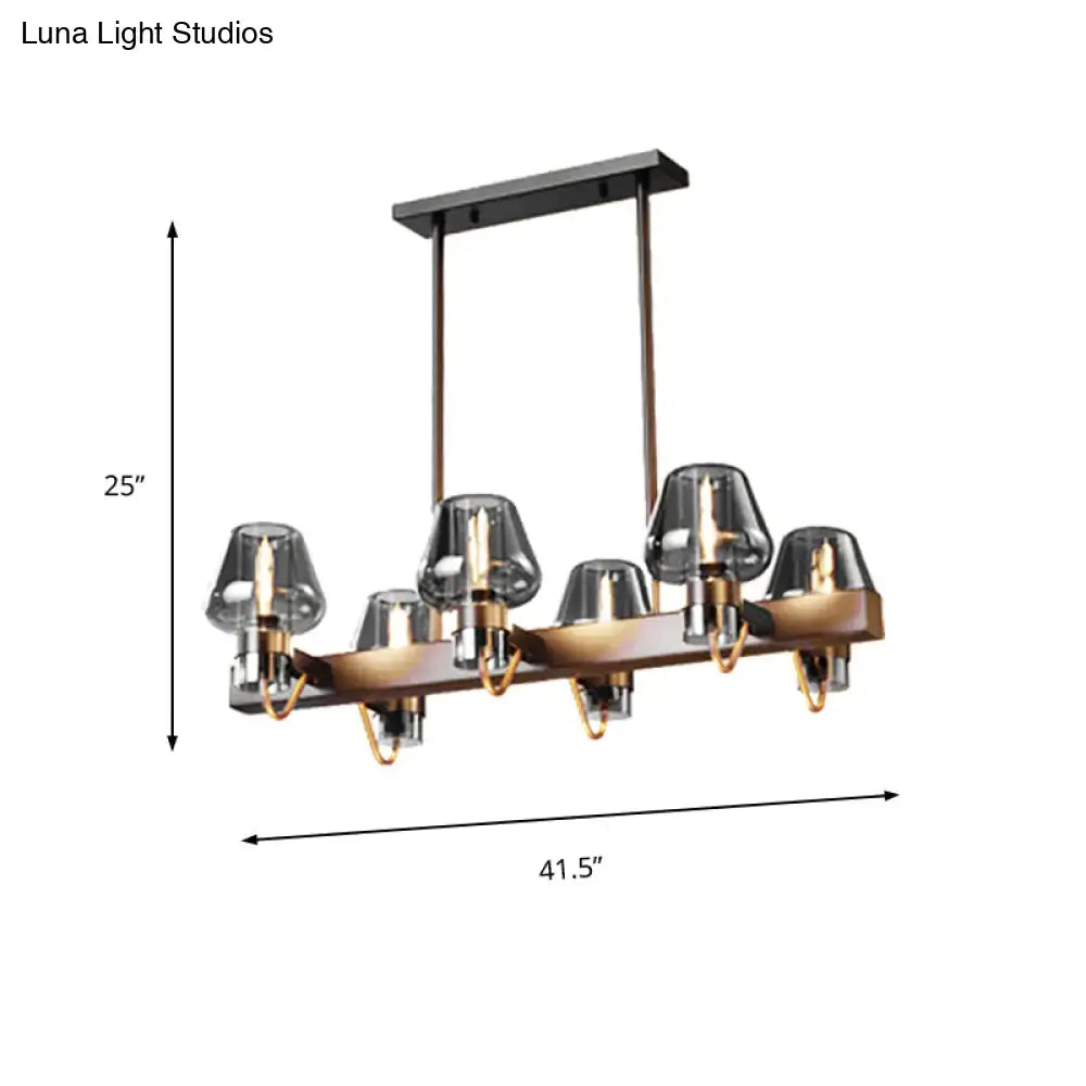 Brass Linear Chandelier Light