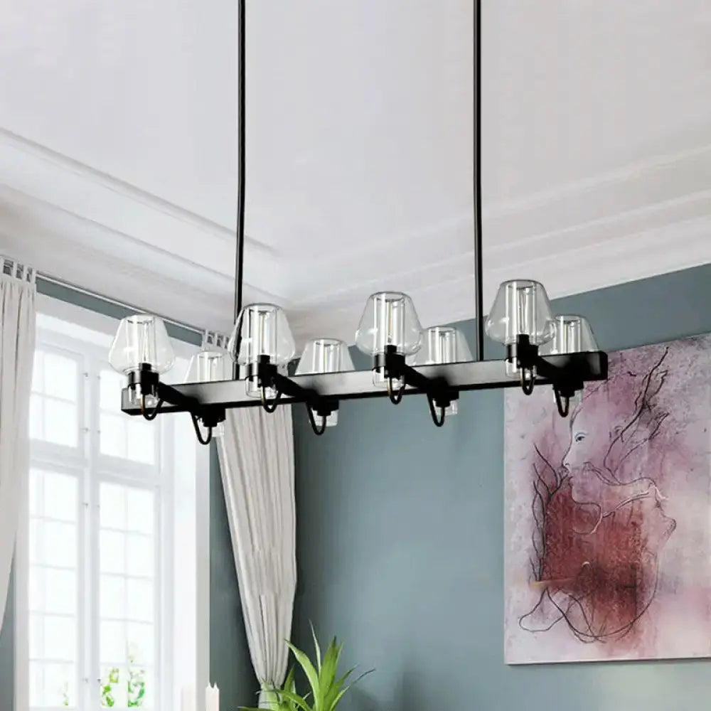 Brass Linear Chandelier Light