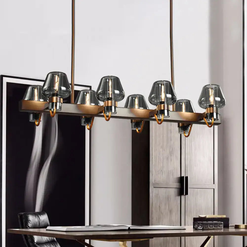 Brass Linear Chandelier Light