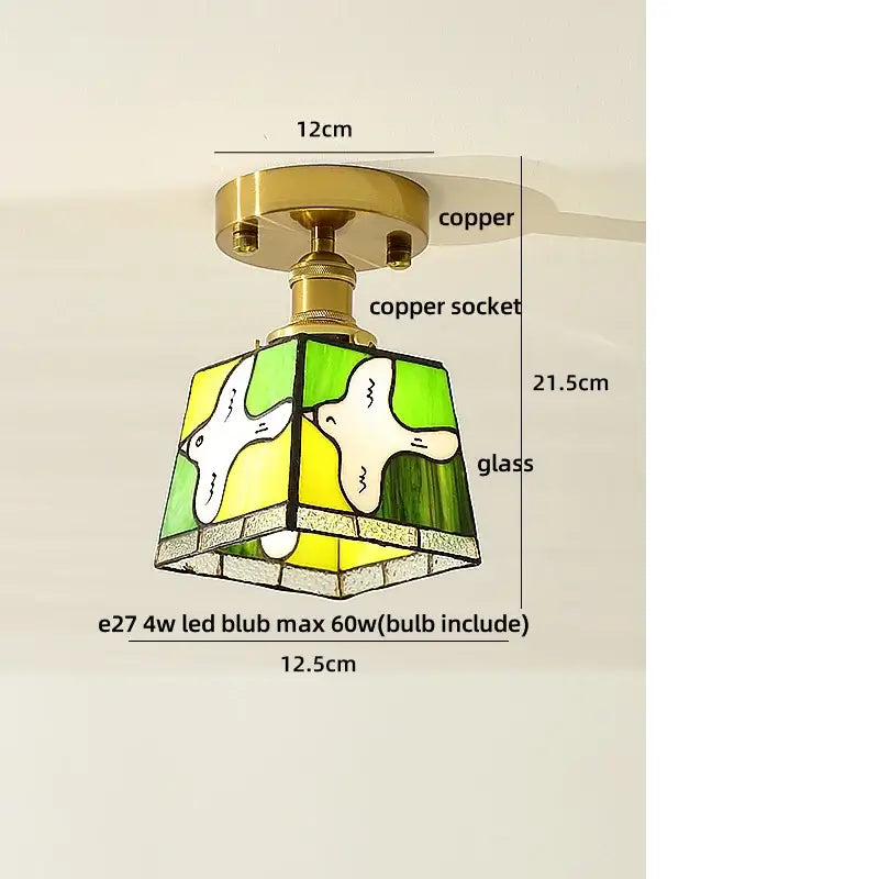 Brass Orchid Ceiling Lamp