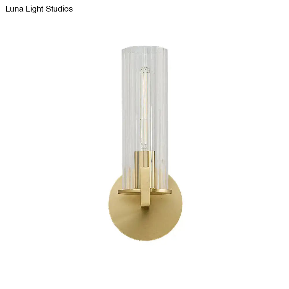 Brass Glass Shade Wall Sconce