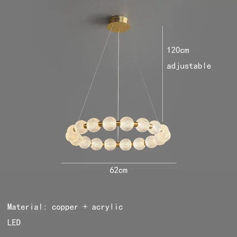 Brass Round Pendant Light