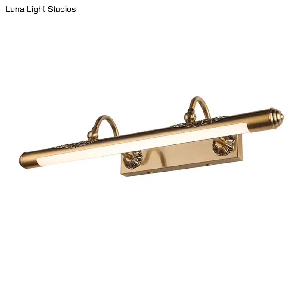 Brass Scrollwork Vanity Light