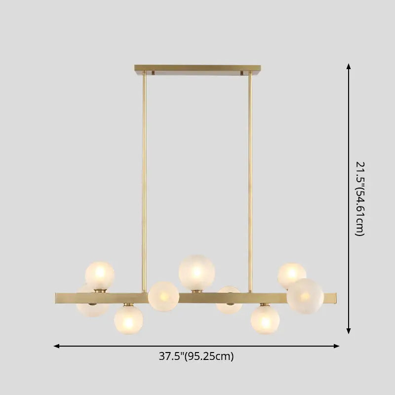 Brass Globe Pendant Light