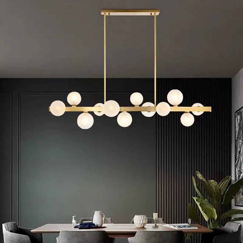 Brass Globe Pendant Light