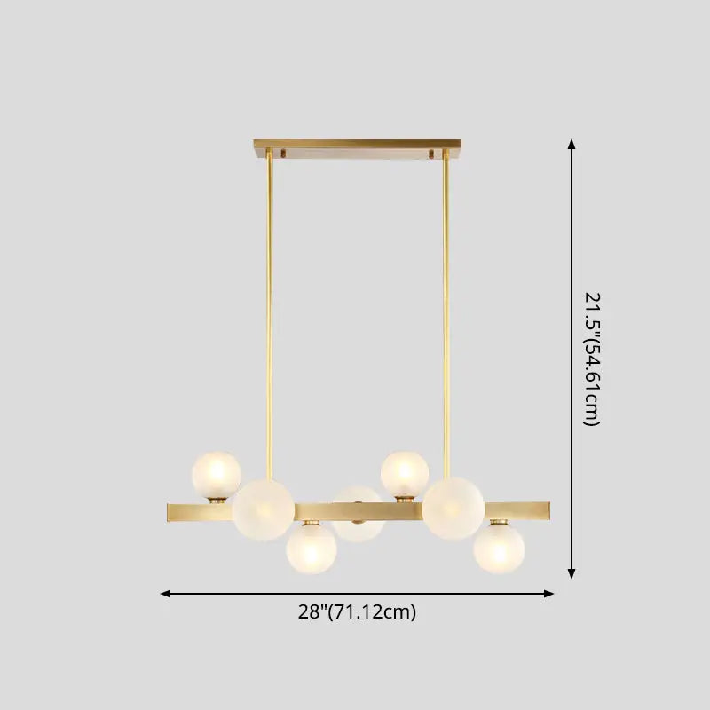 Brass Globe Pendant Light