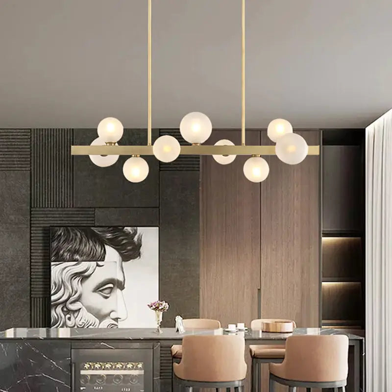 Brass Globe Pendant Light
